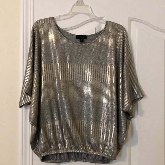 Espresso Tops - Metallic gold blouse